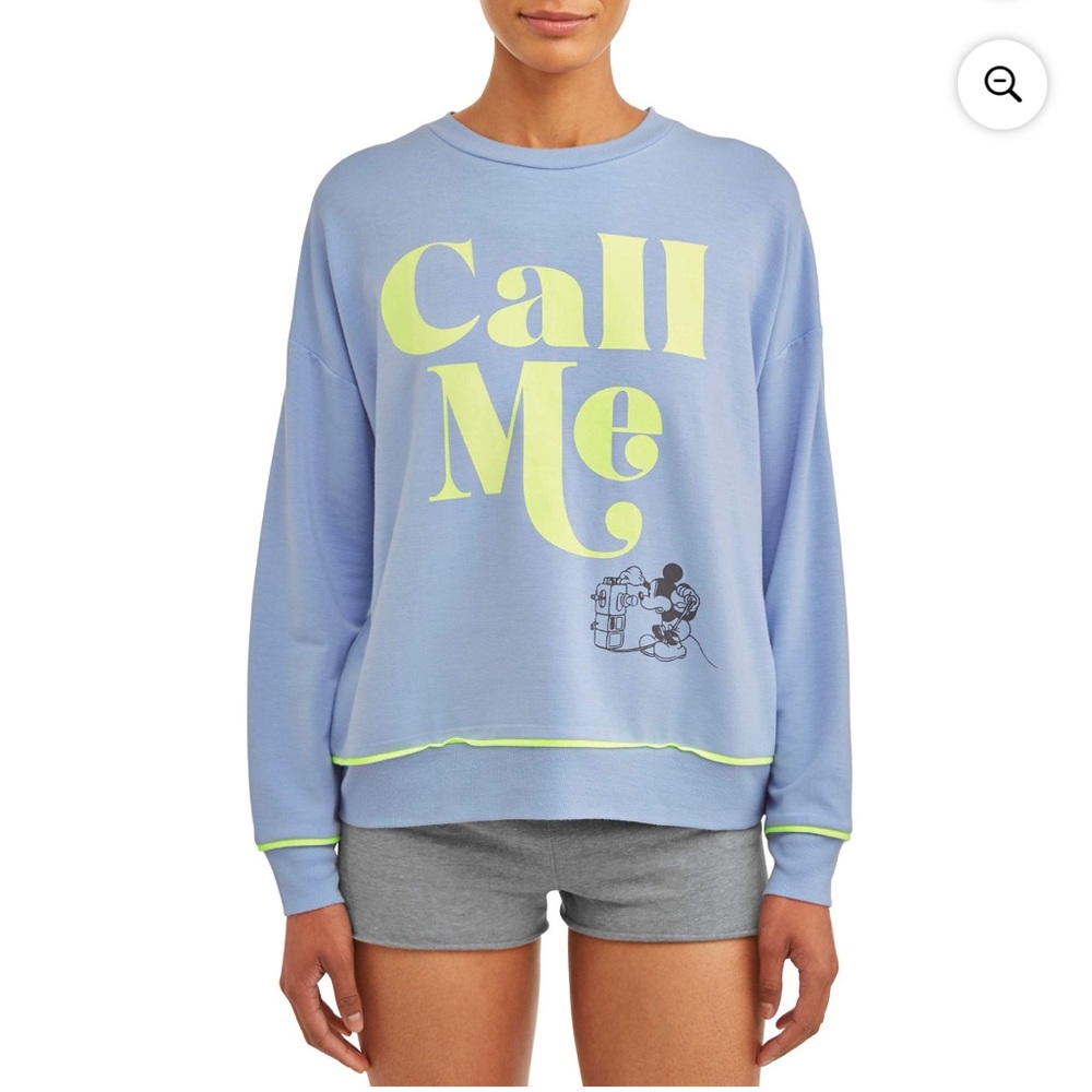 Disney Mickey Mouse Call Me Pullover Women's 2X
